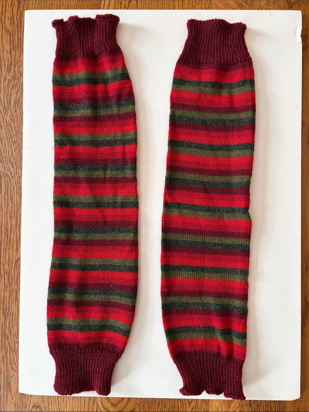 Paula from Finland Hand Knit Wool Leg Warmers
